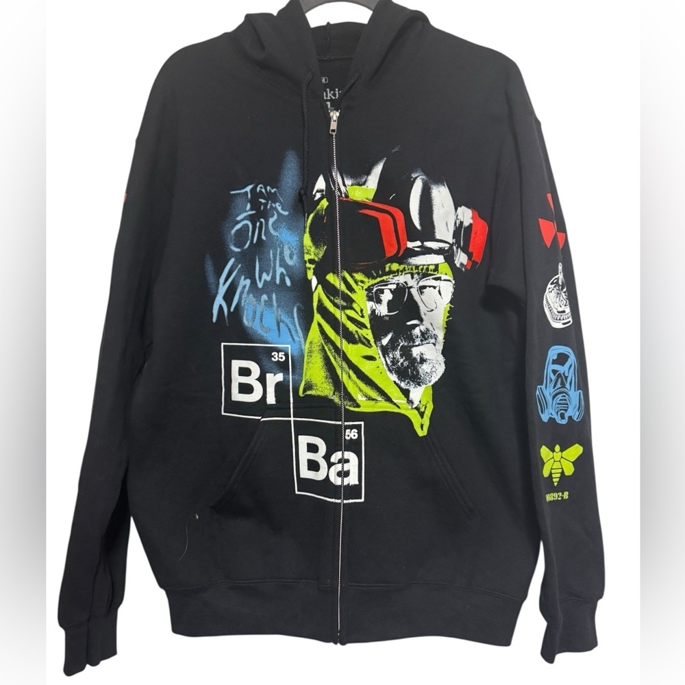 Breaking Bad Walter White Quote & Symbols Zip-Up Hoodie - Size Large